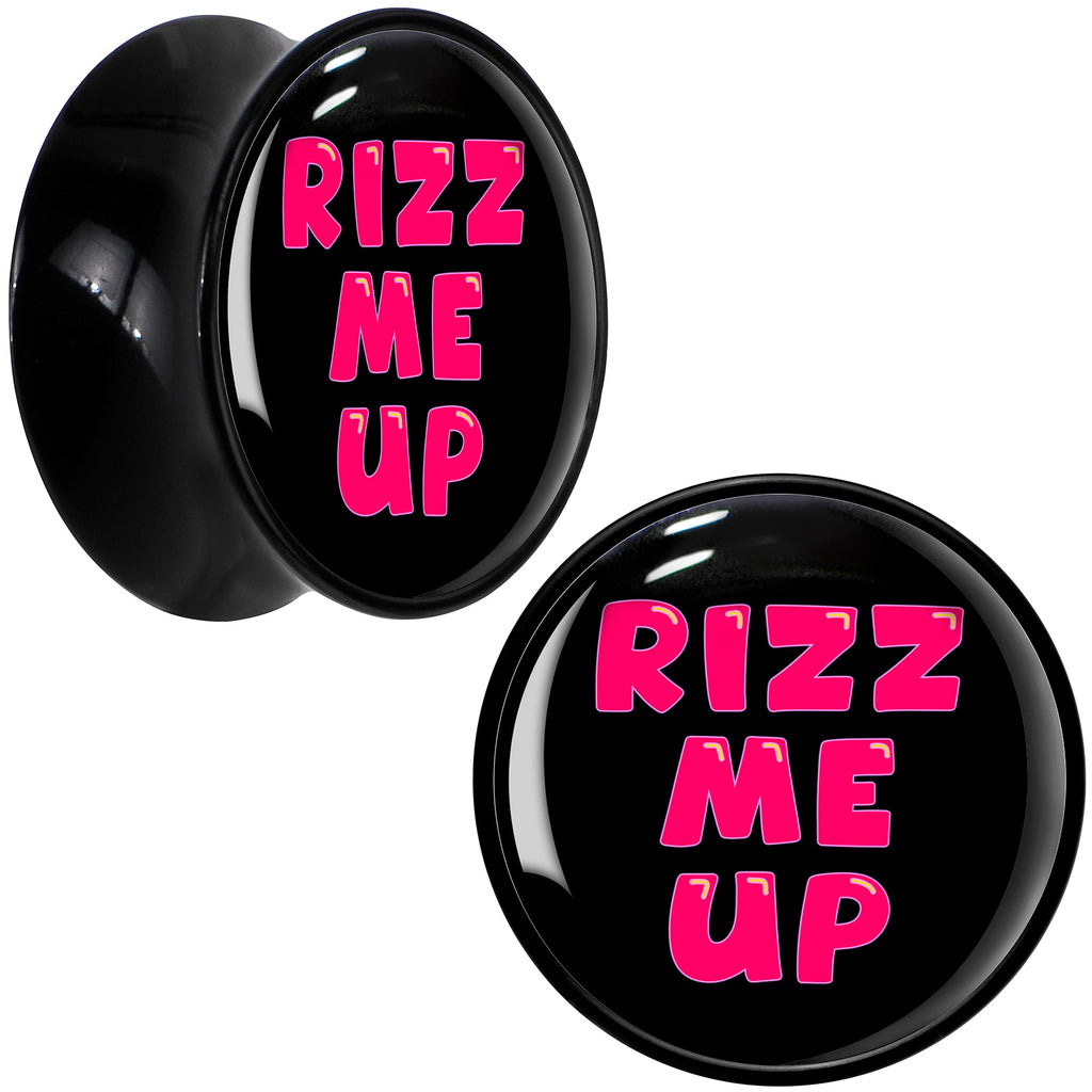 BodyCandy RIZZ ME UP Black Acrylic Saddle Plug Set by Onyx O — comparison shot