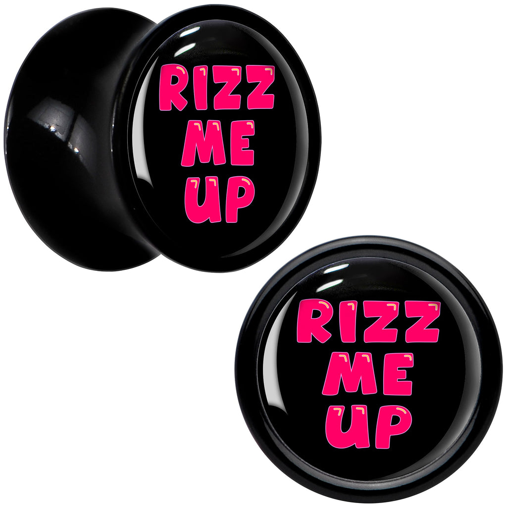 BodyCandy RIZZ ME UP Black Acrylic Saddle Plug Set by Onyx O — fabric or material detail
