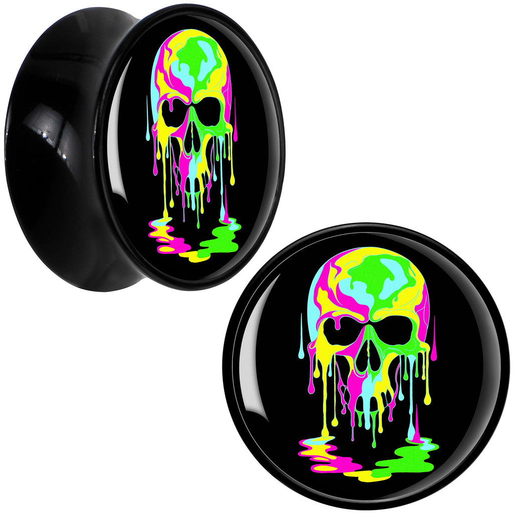 BodyCandy Ultra Bright Melting Skull Black Acrylic Saddle Plug Set by Onyx O — packaging