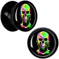 BodyCandy Ultra Bright Melting Skull Black Acrylic Saddle Plug Set by Onyx O — lifestyle context