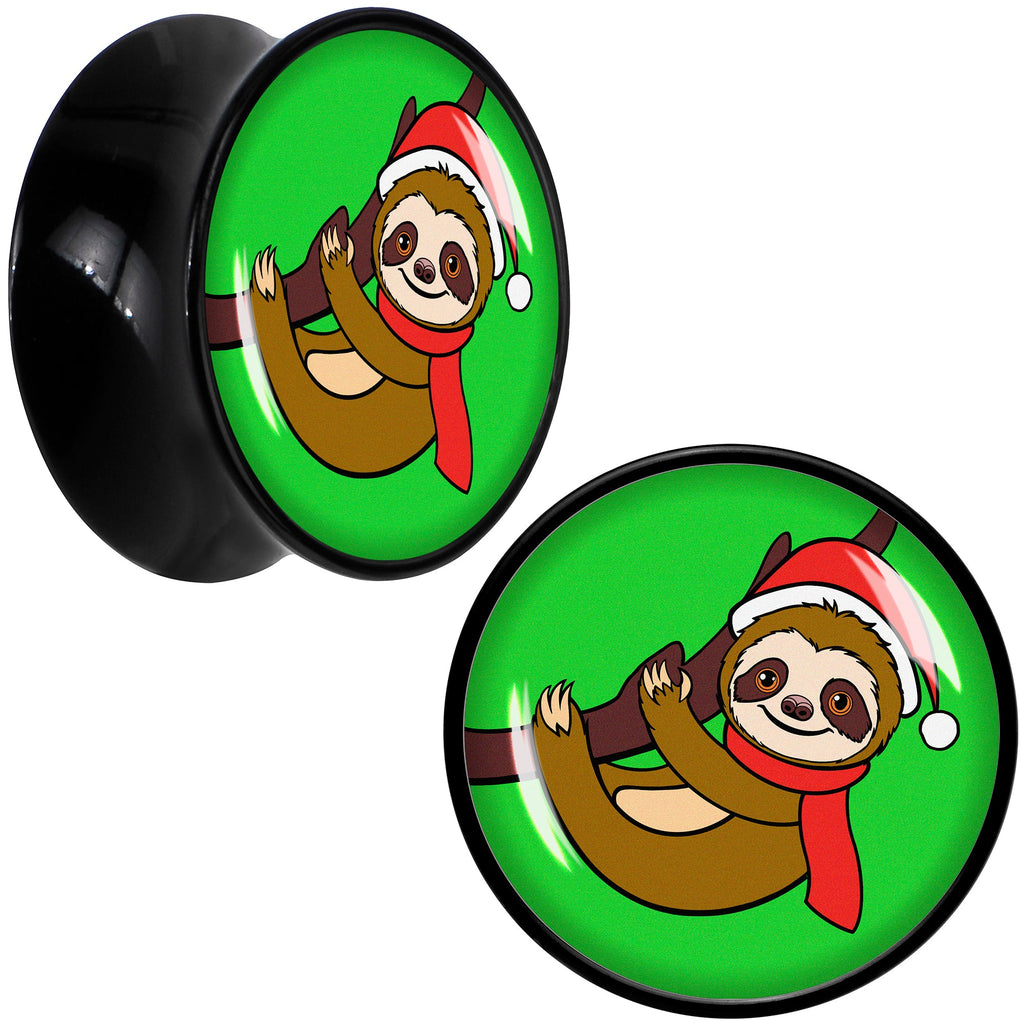 BodyCandy Holiday Santa Sloth Black Acrylic Saddle Plug Set by Onyx O — packaging