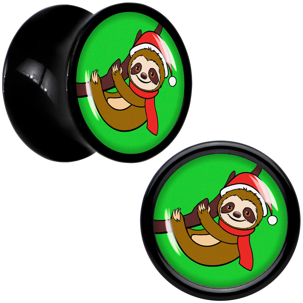 BodyCandy Holiday Santa Sloth Black Acrylic Saddle Plug Set by Onyx O — lifestyle context