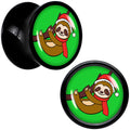 BodyCandy Holiday Santa Sloth Black Acrylic Saddle Plug Set by Onyx O — lifestyle context
