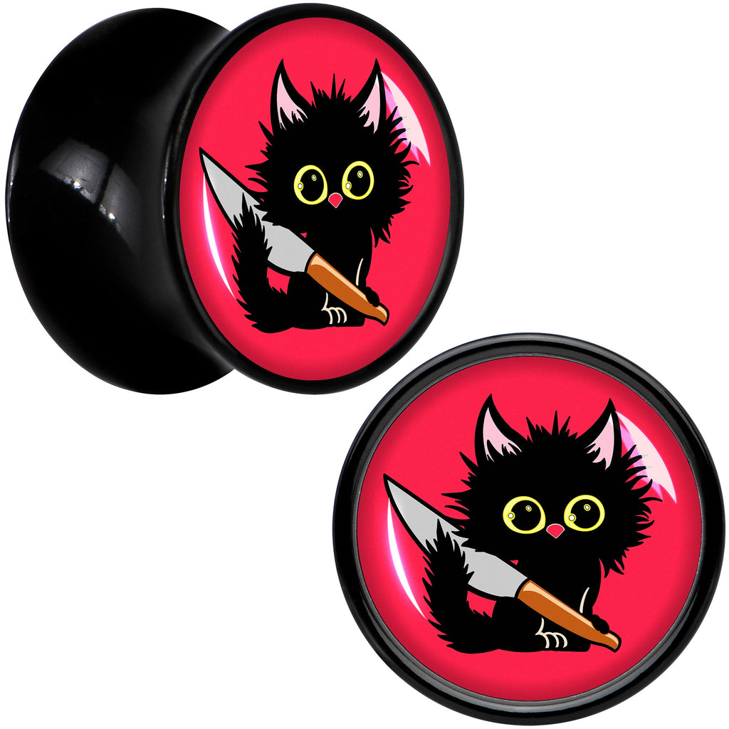 BodyCandy Stabby Cat Black Acrylic Saddle Plug Set by Onyx O — alternative angle