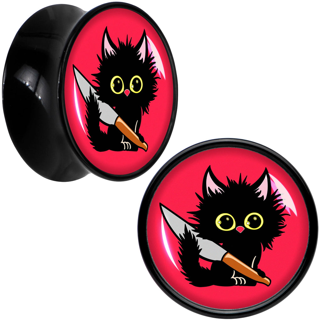 BodyCandy Stabby Cat Black Acrylic Saddle Plug Set by Onyx O — in-use photo