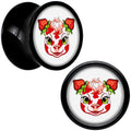 BodyCandy Stawberry Cow Black Acrylic Saddle Plug Set 8mm to 20mm by Onyx O — alternative angle