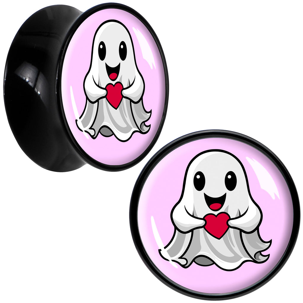 BodyCandy Valentine Sweet Ghost Black Acrylic Saddle Plug Set by Onyx O — alternative angle