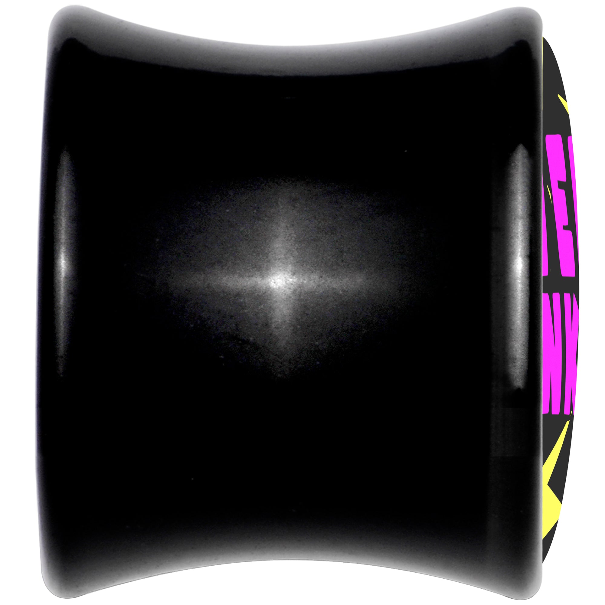 BodyCandy Over Thinker Impact Black Acrylic Saddle Plug Set by Onyx O — detail close-up