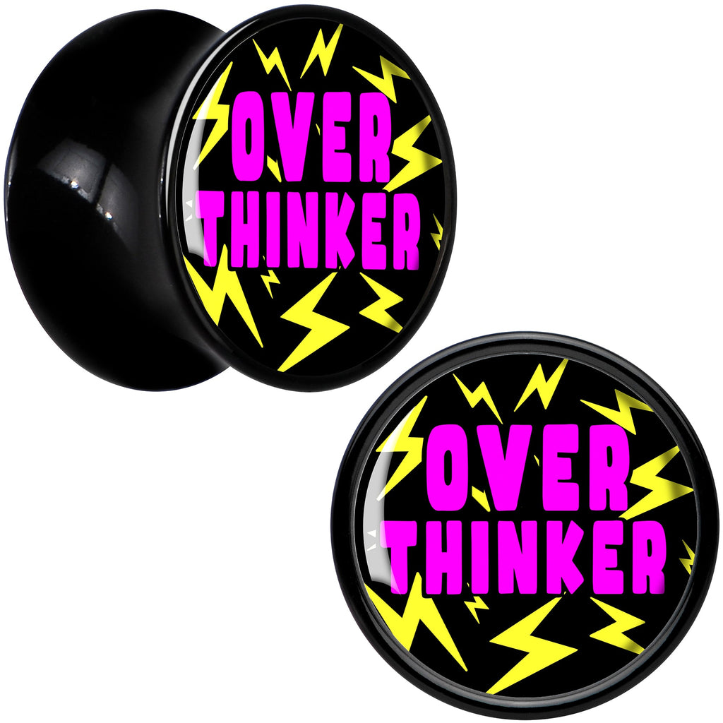 BodyCandy Over Thinker Impact Black Acrylic Saddle Plug Set by Onyx O — back view