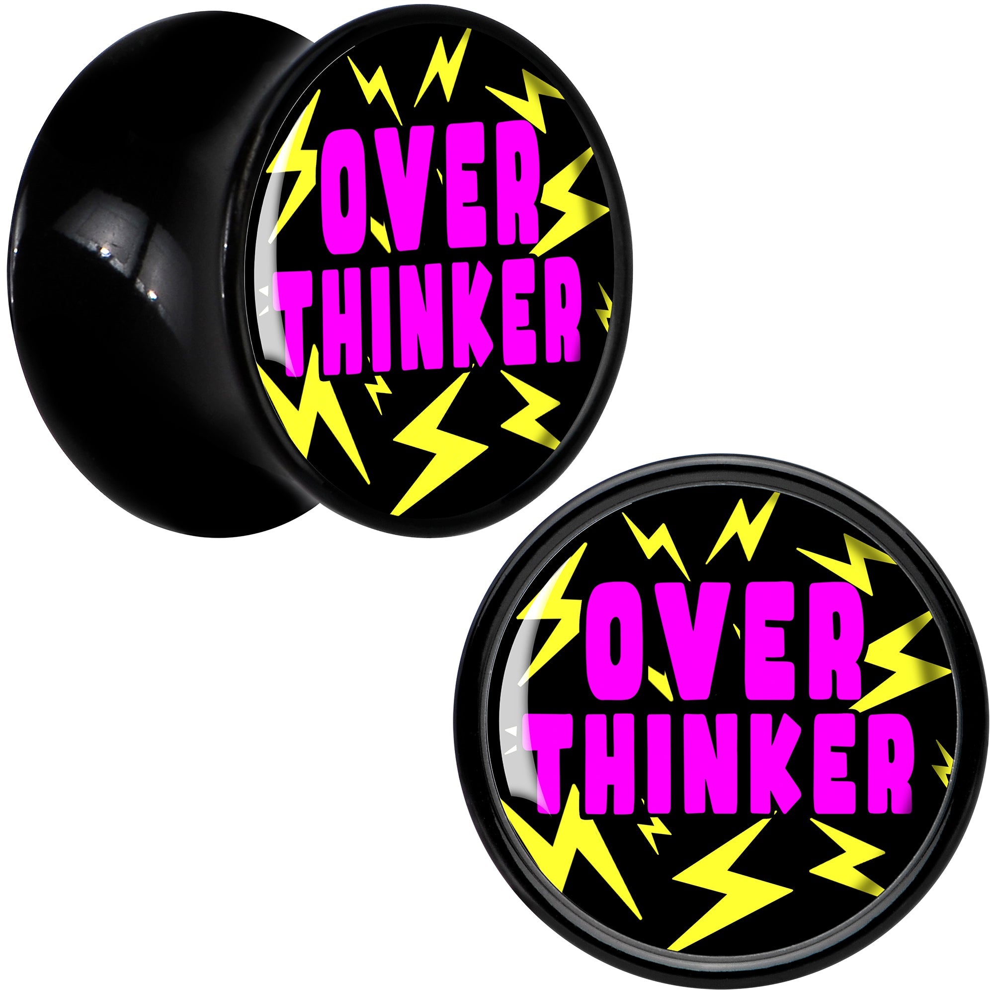 BodyCandy Over Thinker Impact Black Acrylic Saddle Plug Set by Onyx O — alternative angle