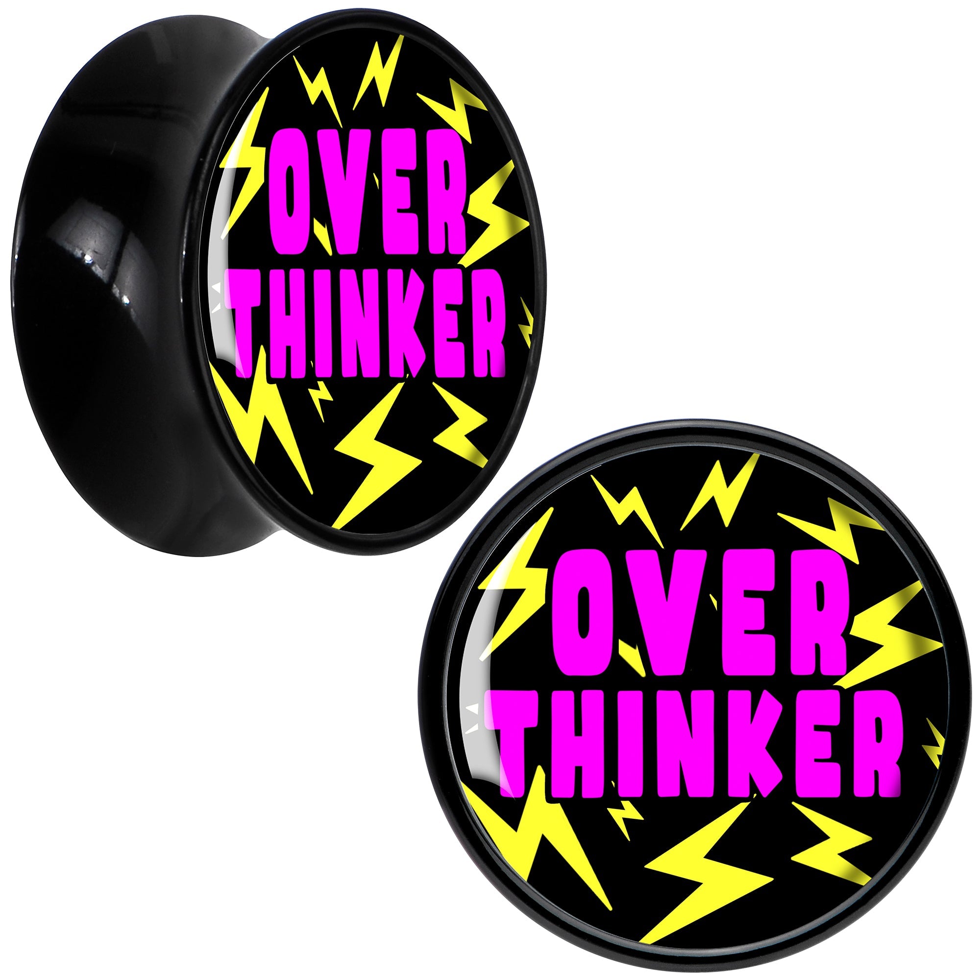 BodyCandy Over Thinker Impact Black Acrylic Saddle Plug Set by Onyx O — size reference