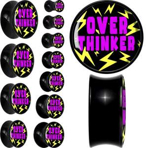 BodyCandy Over Thinker Impact Black Acrylic Saddle Plug Set by Onyx O — main product shot