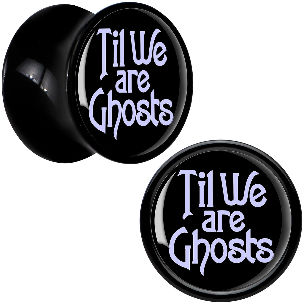 BodyCandy Til We are Ghosts Black Acrylic Saddle Plug Set by Onyx O — detail close-up