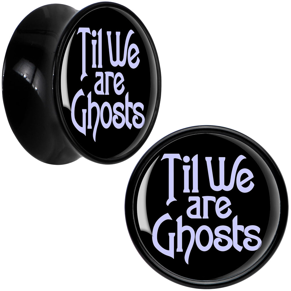 BodyCandy Til We are Ghosts Black Acrylic Saddle Plug Set by Onyx O — back view