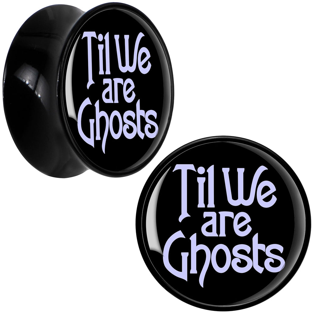 BodyCandy Til We are Ghosts Black Acrylic Saddle Plug Set by Onyx O — size reference