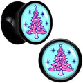 BodyCandy Pastel Christmas Tree Holiday Black Acrylic Saddle Plug Set by Onyx O — lifestyle context