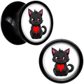 BodyCandy Valentine Cat Black Acrylic Saddle Plug Set by Onyx O — color detail