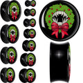 BodyCandy Holiday Vampire Wreath Black Acrylic Saddle Plug Set by Onyx O — main product shot