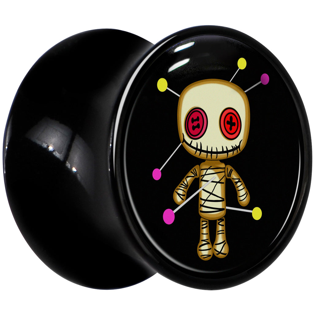 BodyCandy 0G Voodoo Doll Black Acrylic Saddle Plug Set by Onyx O — lifestyle context