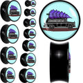 BodyCandy Holiday Christmas Hearse Black Acrylic Saddle Plug Set by Onyx O — main product shot