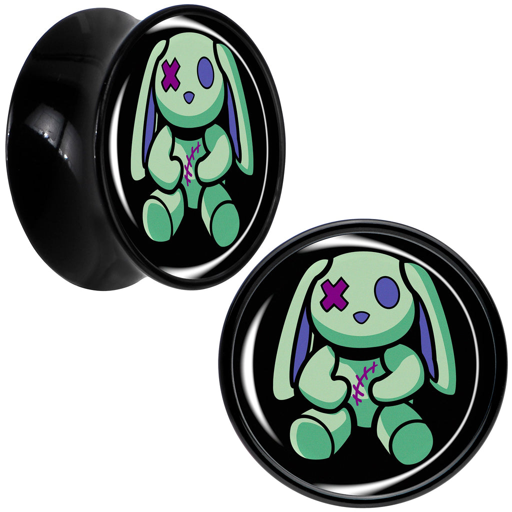 BodyCandy Zombie Bunny Black Acrylic Saddle Plug Set by Onyx O — packaging