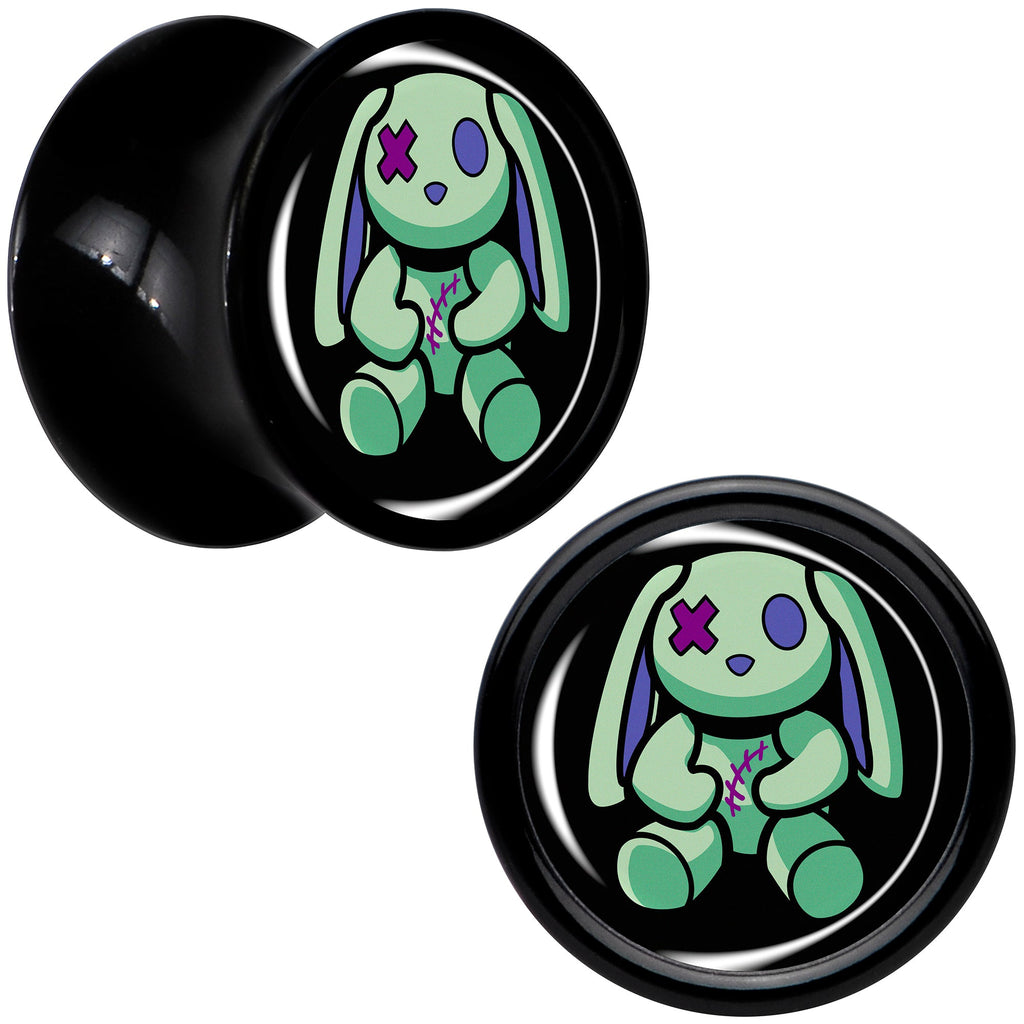 BodyCandy Zombie Bunny Black Acrylic Saddle Plug Set by Onyx O — feature highlight