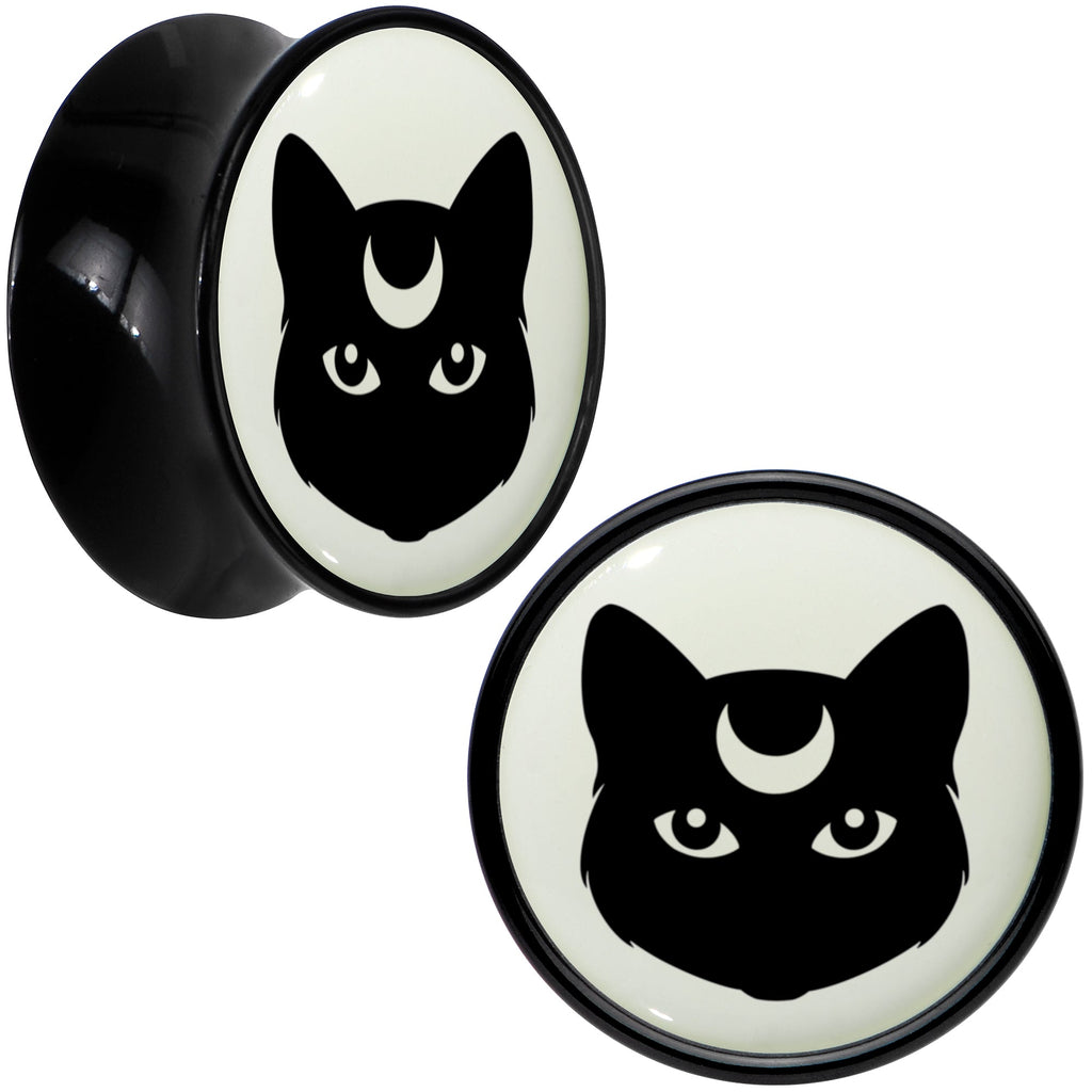 BodyCandy Glow in the Dark Mystic Kitty Cat Black Acrylic Saddle Plug Set by Onyx O — packaging
