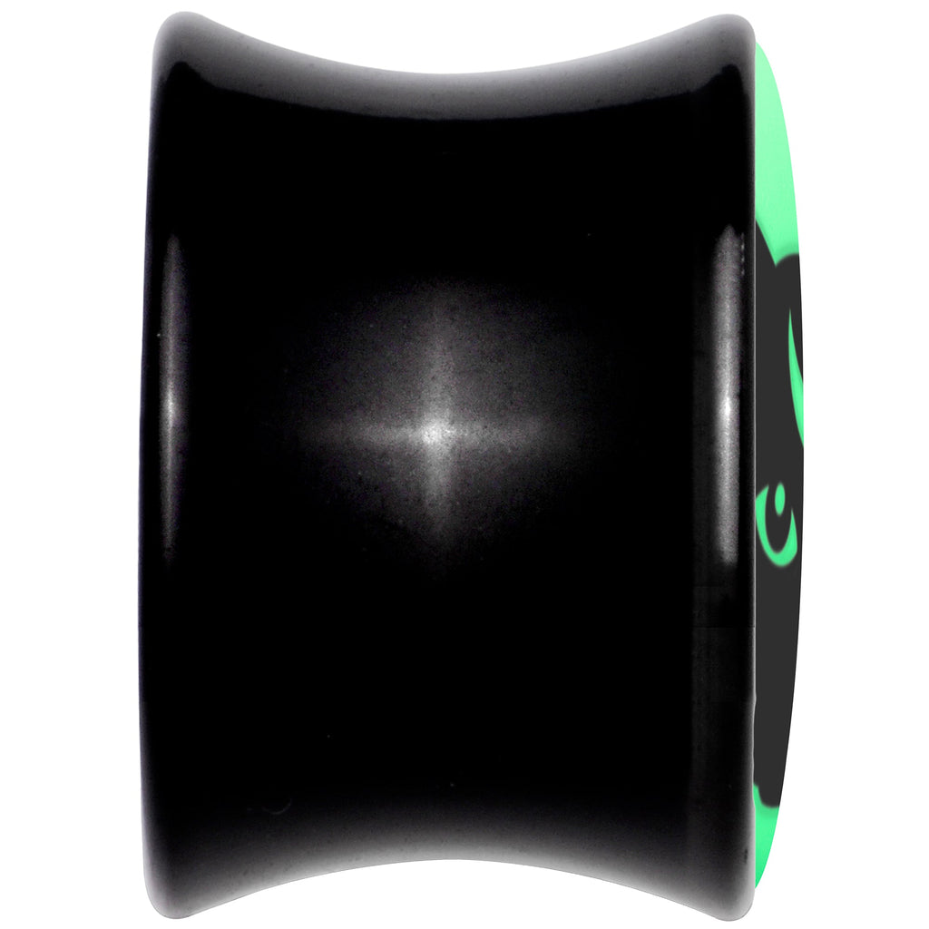 BodyCandy Glow in the Dark Mystic Kitty Cat Black Acrylic Saddle Plug Set by Onyx O — alternative angle