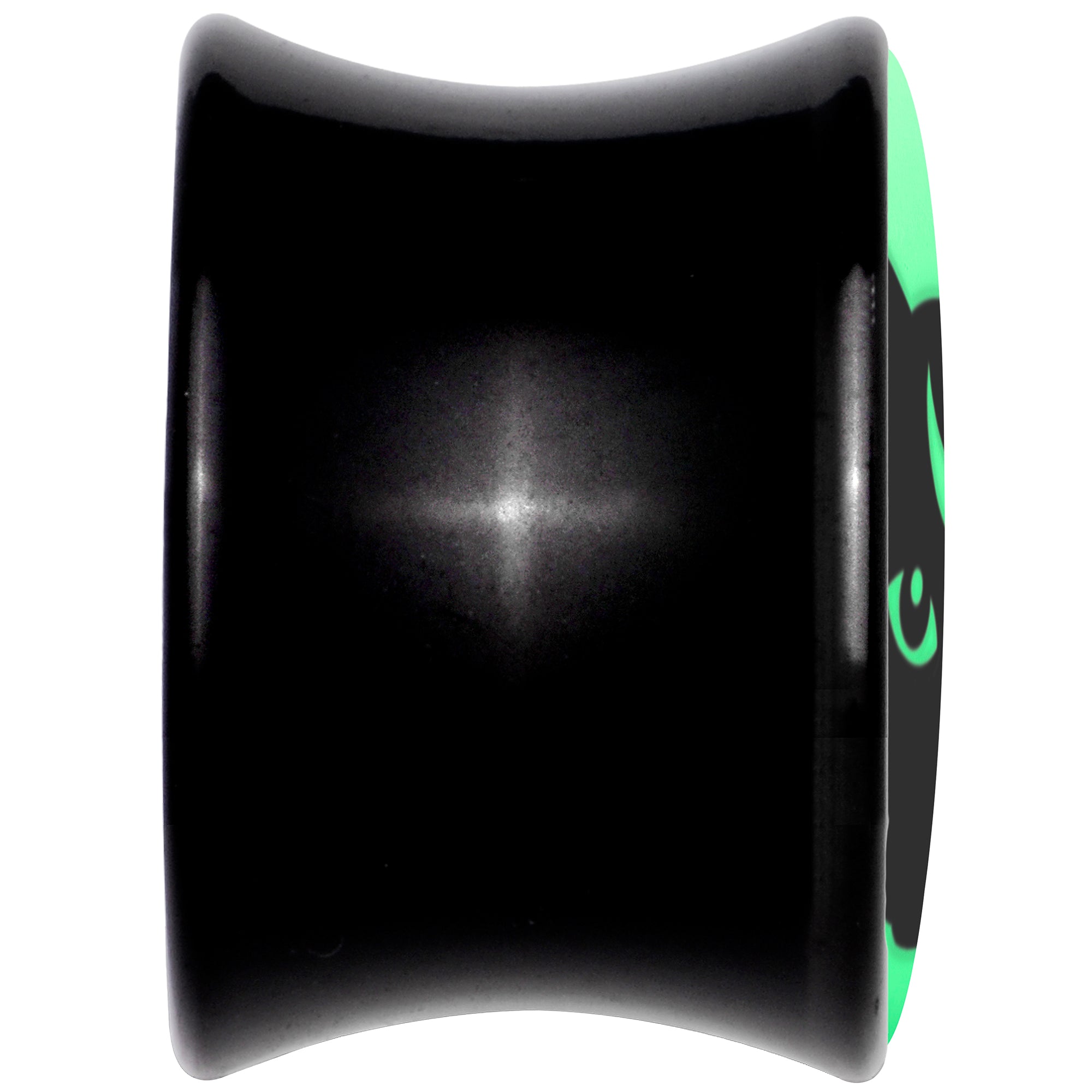 BodyCandy Glow in the Dark Mystic Kitty Cat Black Acrylic Saddle Plug Set by Onyx O — alternative angle