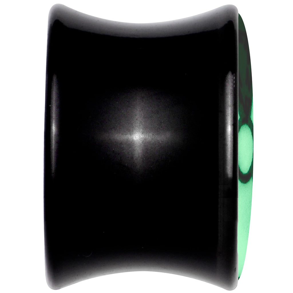 BodyCandy Black Acrylic Radioactive Glow in the Dark Double Flare Plug Set by Onyx O — alternative angle