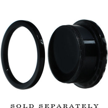 BodyCandy Black Acrylic Custom Photo Gem Screw Fit Plug - buy 2 for a pair — comparison shot