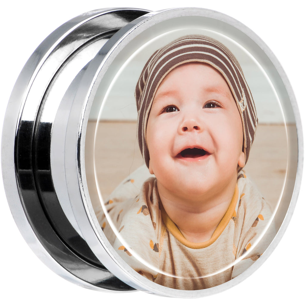 BodyCandy Stainless Steel Custom Photo Screw Fit Plug - buy 2 for a pair — color detail