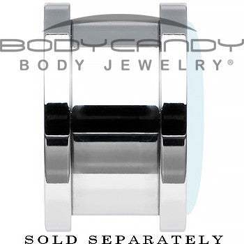 BodyCandy Custom No.1 Black Pink Steel Screw Fit Personalized Plug - buy 2 for a pair — detail close-up