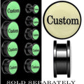 BodyCandy Custom Personalized Glow in the Dark Screw Fit Plug in Anodized Black Titanium - buy 2 for a pair — main product sh