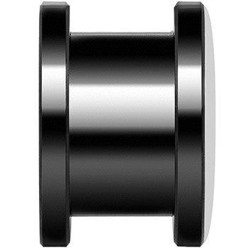 BodyCandy Black Glow in the Dark Custom Initial Screw Fit Plug Set - buy 2 for a pair — side view