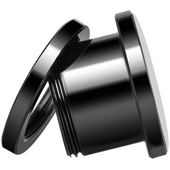 BodyCandy Black Glow in the Dark Custom Initial Screw Fit Plug Set - buy 2 for a pair — back view