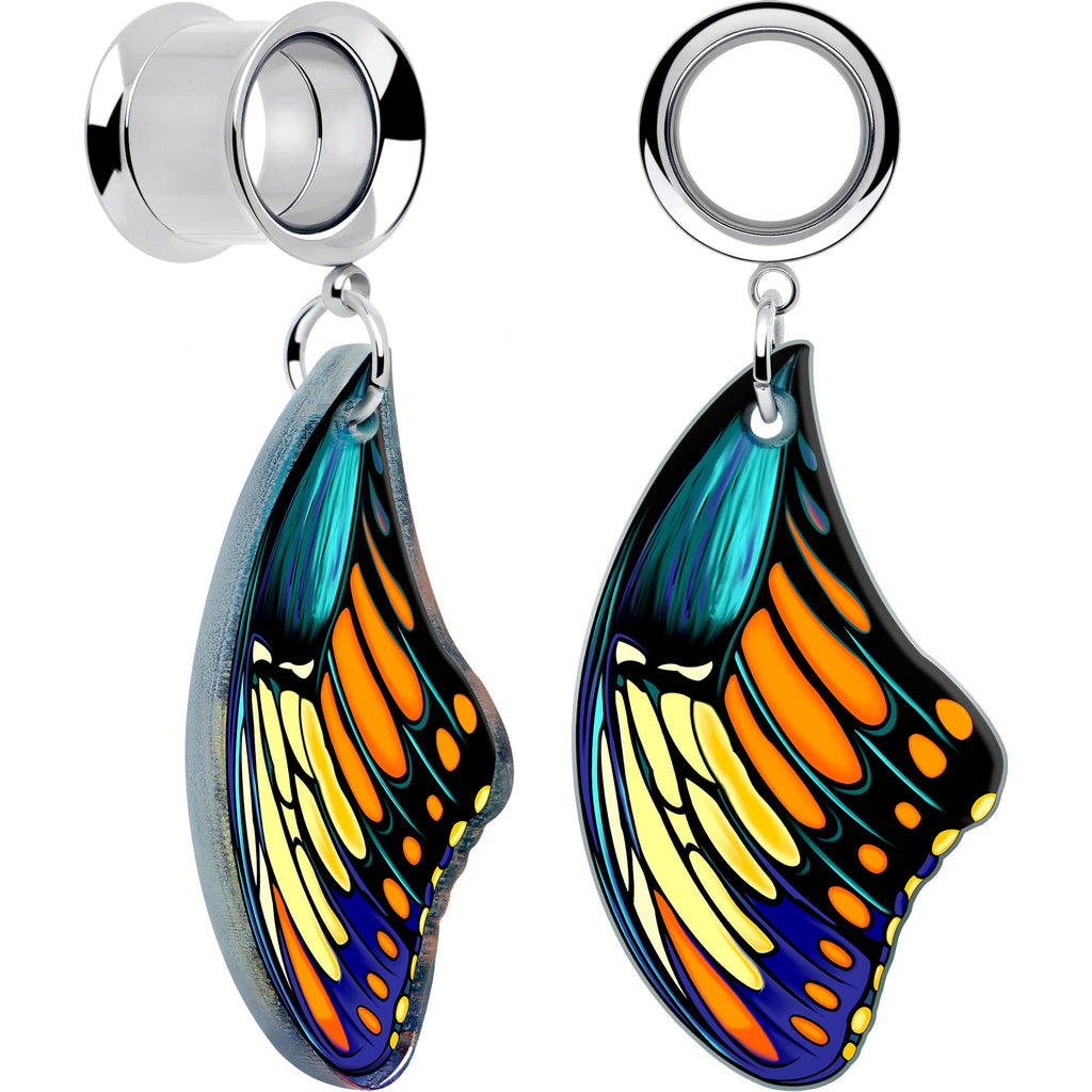 BodyCandy Wing of Butterfly Tunnels Dangle Plug Set by Onyx O — in-use photo