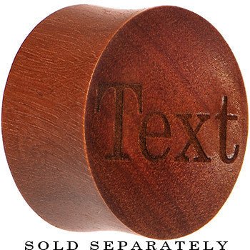 BodyCandy Custom Organic Sawo Wood PersonalizedSaddle Plug - buy 2 for a pair — detail close-up
