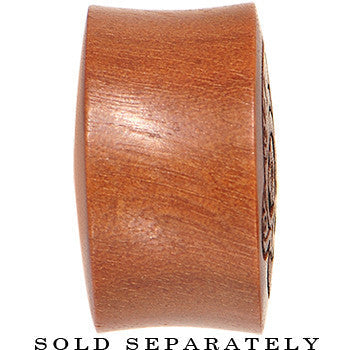 BodyCandy Custom Organic Sawo Wood PersonalizedSaddle Plug - buy 2 for a pair — side view