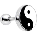 BodyCandy 16G Black and White Yin Yang Tragus Cartilage Earring — main product shot