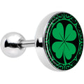 BodyCandy Green St Patricks Day Shamrock Tragus Cartilage Earring — main product shot
