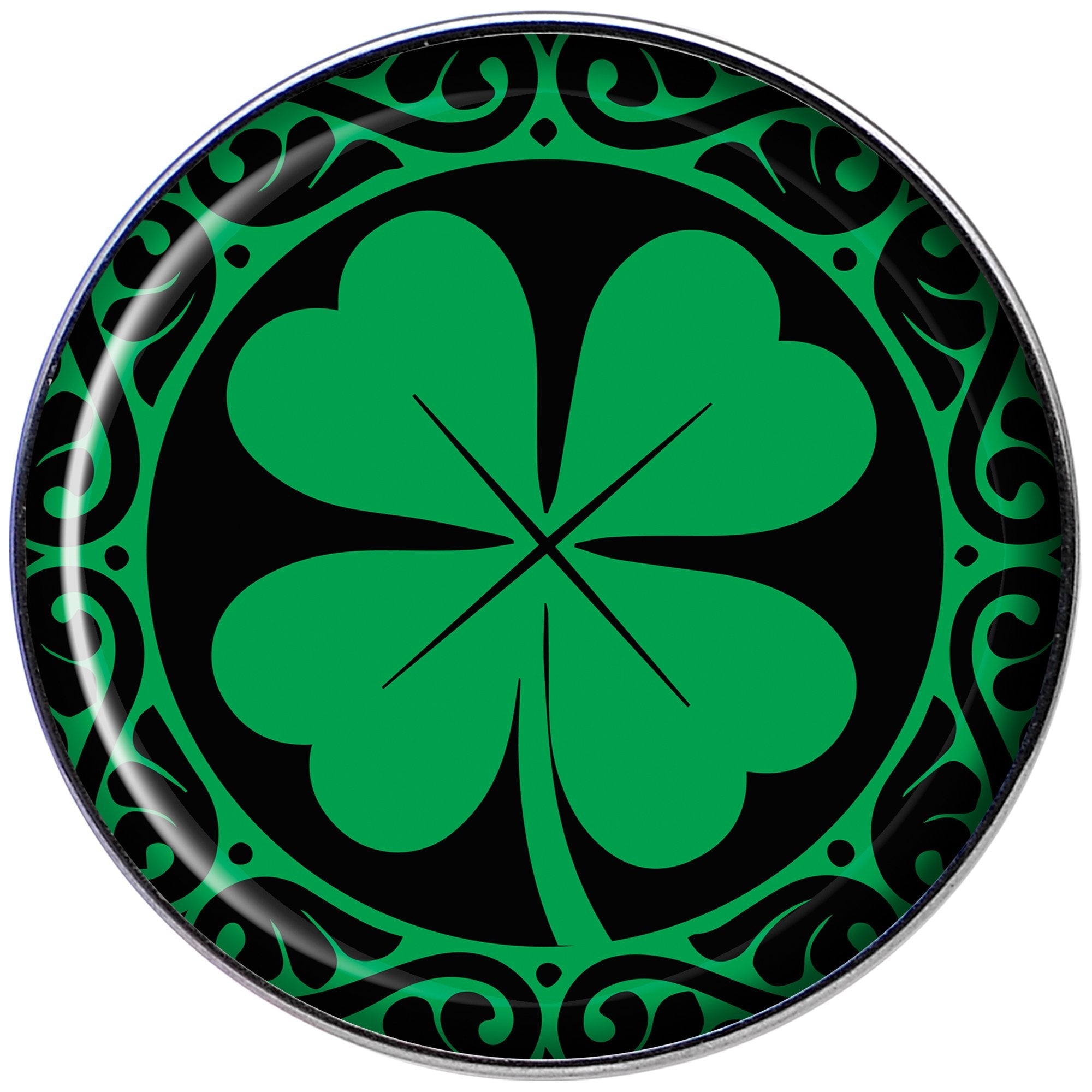 BodyCandy Green St Patricks Day Shamrock Tragus Cartilage Earring — detail and construction