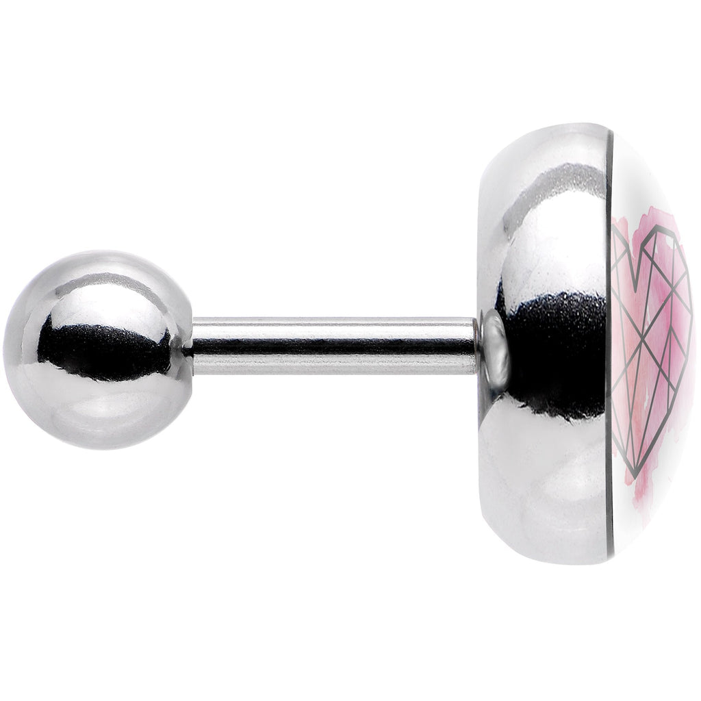 BodyCandy 16G 1/4 Watercolor Geometric Heart Tragus Cartilage Earring — lifestyle context