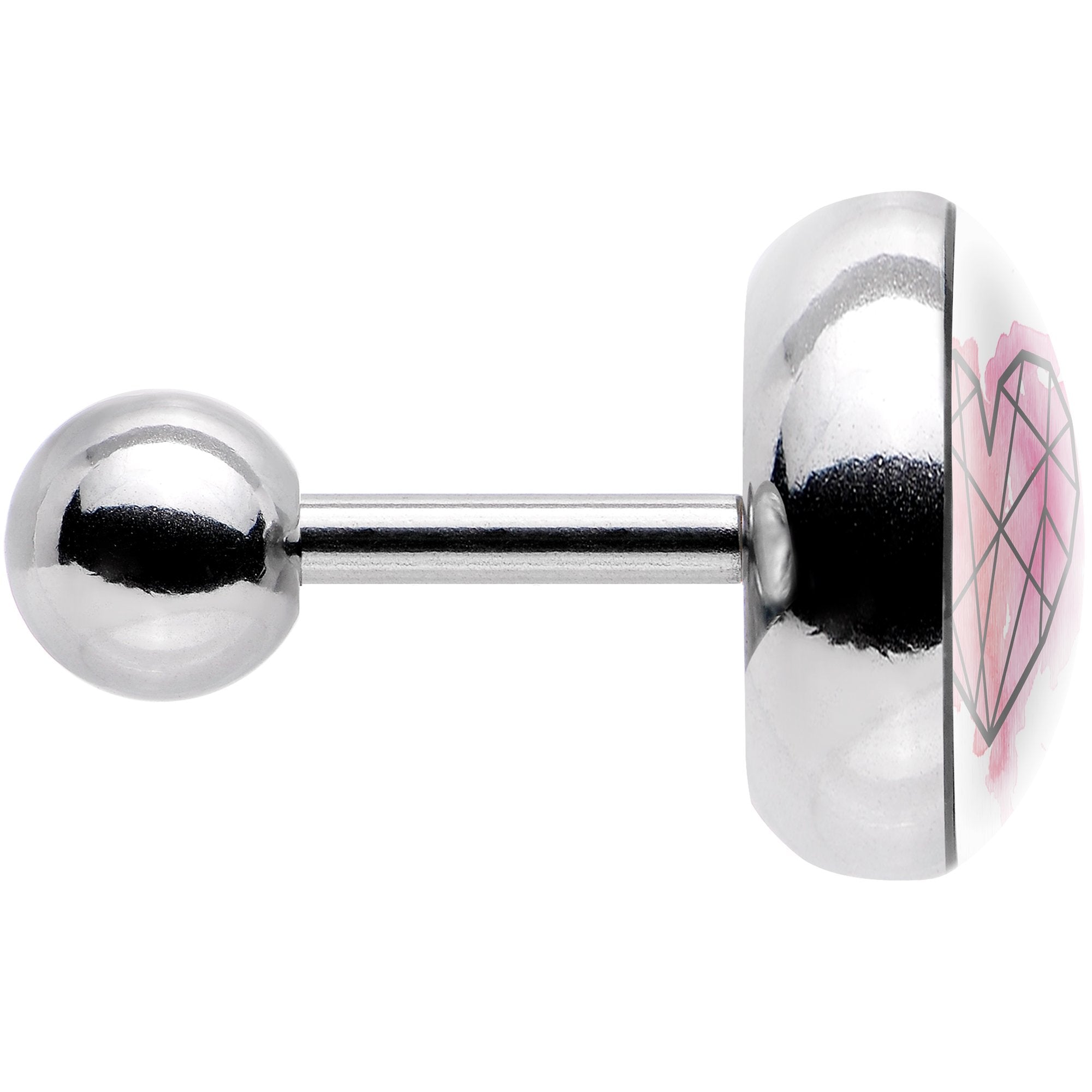 BodyCandy 16G 1/4 Watercolor Geometric Heart Tragus Cartilage Earring — lifestyle context