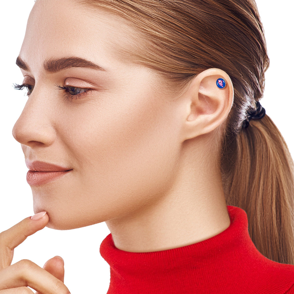 BodyCandy 16G 1/4 Adorable Axolotl Cartilage Tragus Earring by Onyx O — lifestyle context