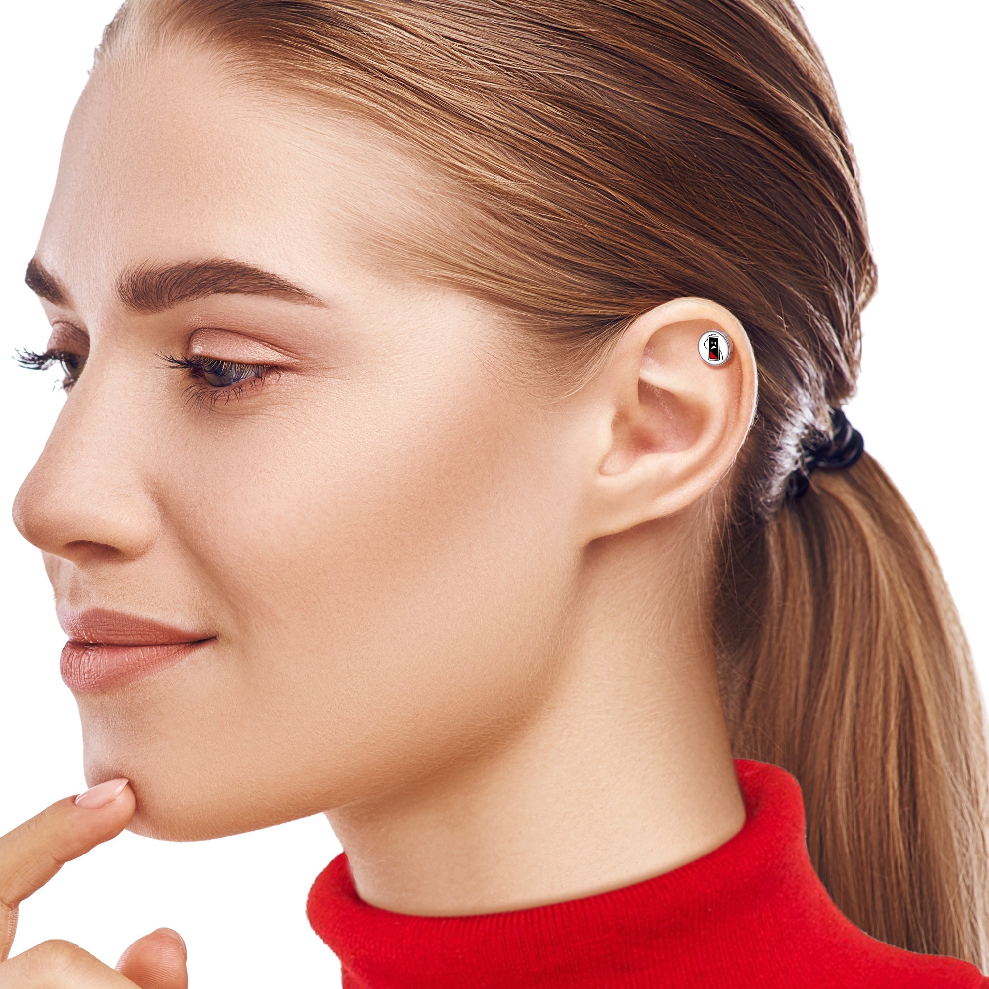 BodyCandy 16G 1/4 Battery Empty Cartilage Tragus Earring by Onyx O — lifestyle context