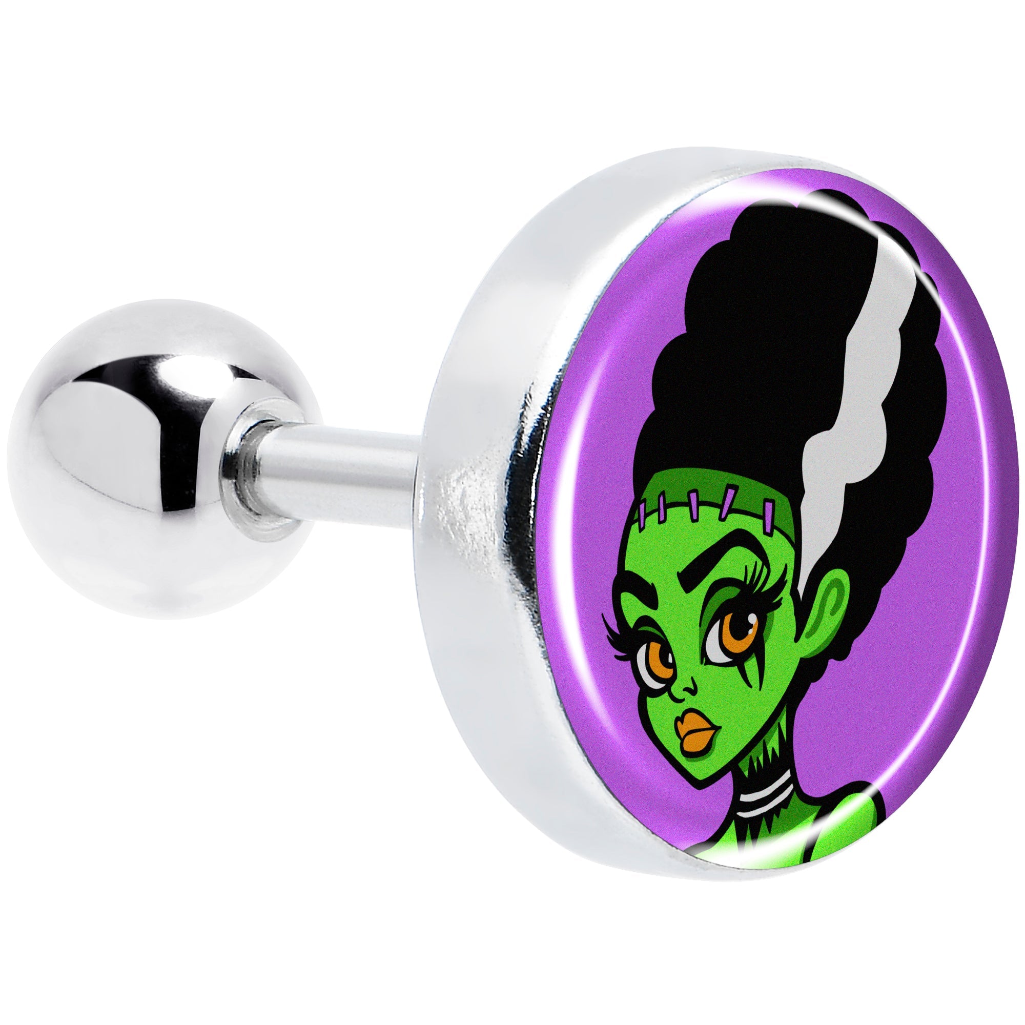 BodyCandy 16G 1/4 Bride of Frankenstein Tragus Cartilage Earring by Onyx O — main product shot