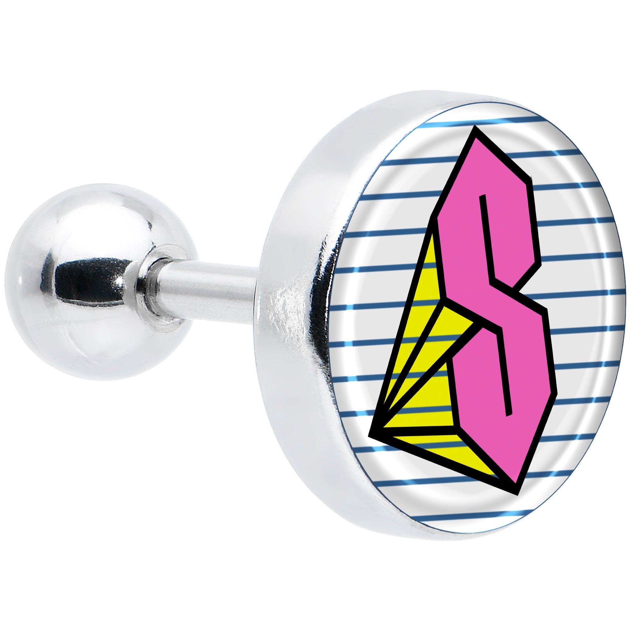 BodyCandy 16G 1/4 Hot Pink Cool S Tragus Cartilage Earring by Onyx O — main product shot