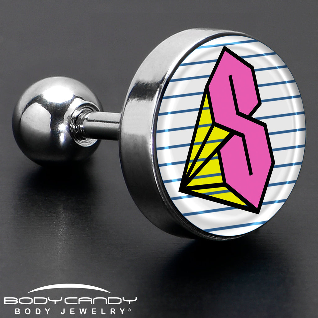 BodyCandy 16G 1/4 Hot Pink Cool S Tragus Cartilage Earring by Onyx O — in-use photo