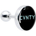 BodyCandy 16G 1/4 Phrase Logo CVNTY Tragus Cartilage Earring by Onyx O — main product shot